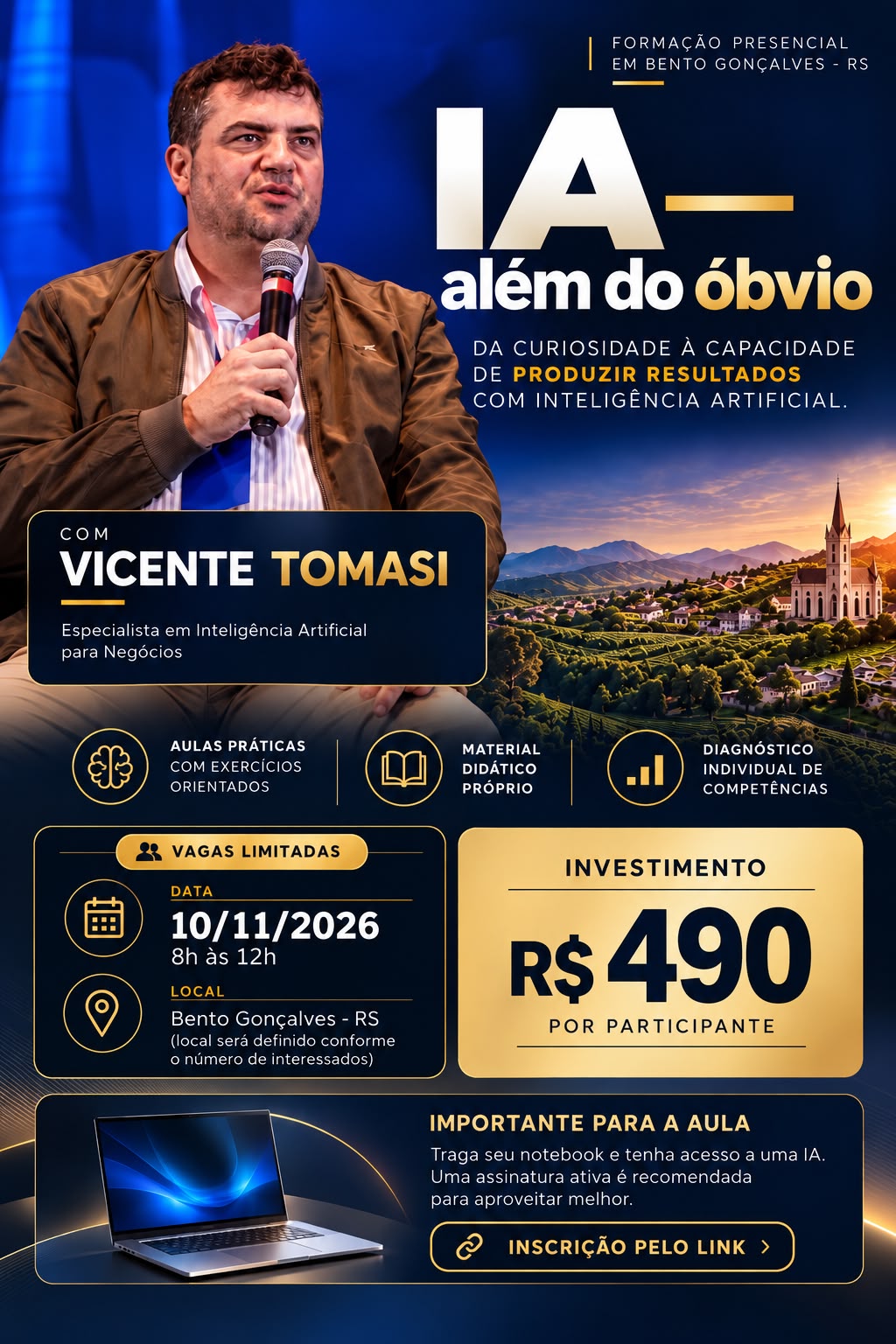 Cartaz da formação presencial IA Além do Óbvio