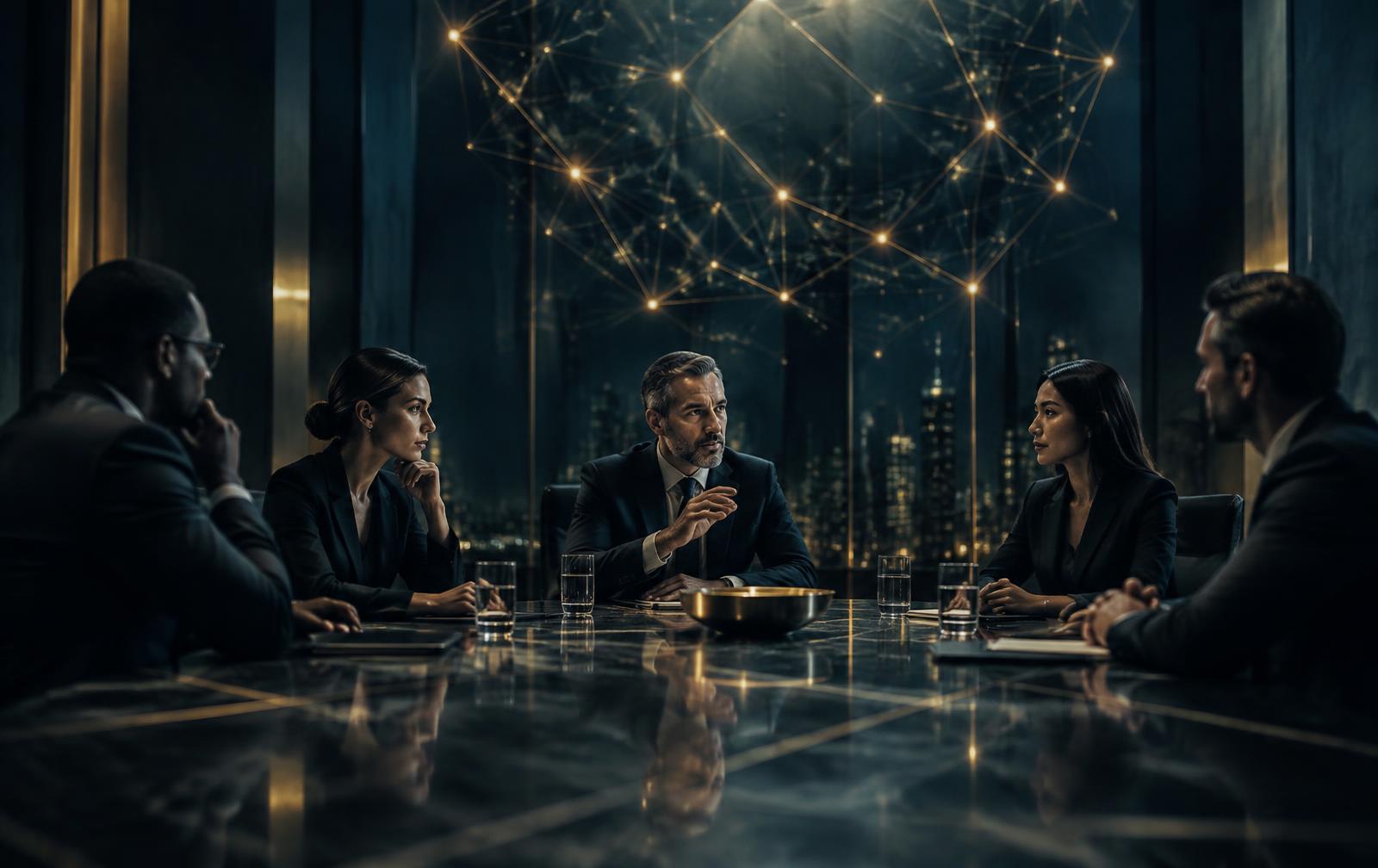 Lideranças analisando oportunidades de inteligência artificial